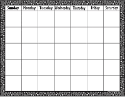 Black White Crazy Circles Blank Calendar Chart Tcr7718