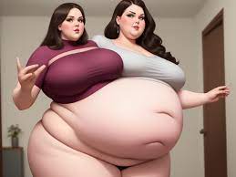 ai 2k: huge tall ssbbw girl, bloated belly, big boobs