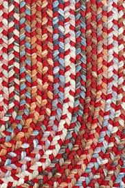 rhody red velvet braided area rug
