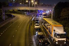 Traffic is building up by the northbound exit of blackwall tunnel (picture: Travel Chaos Hits Thousands As Blackwall Tunnel Closed Londonist