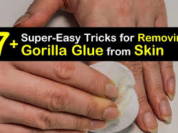 removing gorilla glue from skin