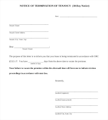 30 Day Eviction Notice Template Word Free Document Regarding