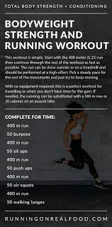 bodyweight and running workout for