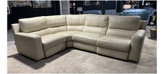 lucca cream lhf leather corner sofa