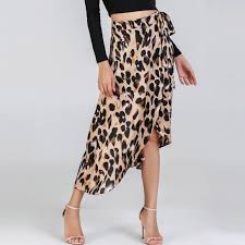 Restocked Leopard Print Midi Wrap Skirt Boutique