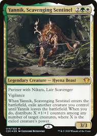 First created in its modern form by reddit user /u/cobblepott. Combo Card With Free Sacrifice Ability Karmic Guide Yannik Scavenging Sentinel Magic The Gathering Mtg