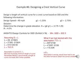 Designing A Crest Vertical Curve