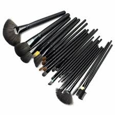 plastic professional makeup brush set