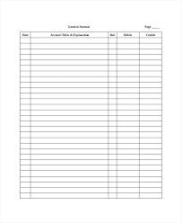 Free Printable Journal Sheets Accounting Entries Ledger Template