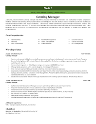 Get expert writing recommendations for your food service resume; Catering Manager Resume Example Guide Zipjob