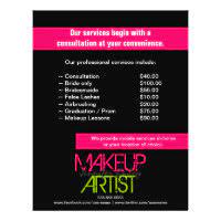 makeup artist promotional flyer zazzle