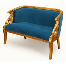gold swan sofa 2 armchairs empire
