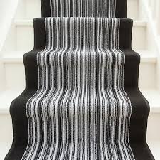 contemporary grey stripe stair carpet
