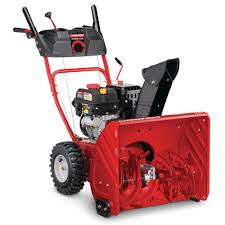 Troy Bilt 24 In 208 Cc Two Stage Gas Snow Blower With Electric Start Self Propelled