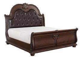 cavalier dark cherry queen sleigh bed