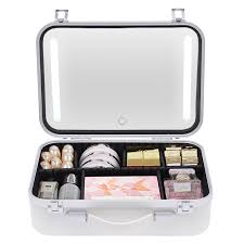 oukaning large makeup case cosmetic box