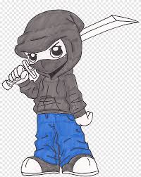 Easy drawings for beginners and everyone. Hoodie Drawing Ninja T Shirt Cartoon Graffiti Skull Comics Mammal Png Pngegg