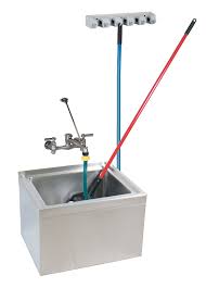 stainless steel mop sink kit with floor