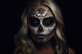 creative halloween makeup has a creepy