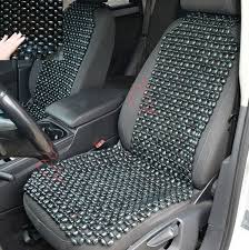 Pair Beaded Car Seat Cover Black