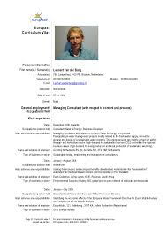 It's completely free and there. Sample Of Cv European Format The Europass Cv
