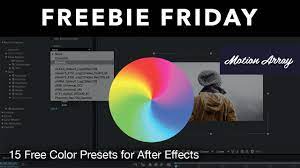 free color presets for after effects