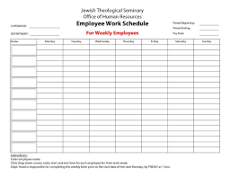 Employee Schedule Template Sample Get Sniffer