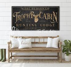 Hunting Lodge Hunt Club Sign Modern