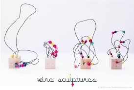 easy art for kids wire sculpture