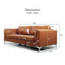 Forma Leather 3 Seater Sofa Living
