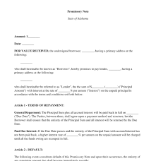 Promissory Note Free Sample Template Word And Pdf