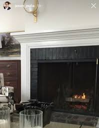 Black Brick Fireplace Surround