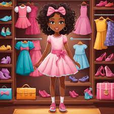 doll dress up game interface