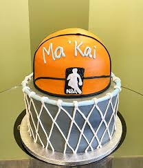 basketball shaped tiered cake cly