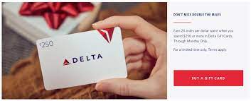 250 or more in delta gift cards