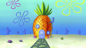 spongebob pineapple house 4k wallpaper
