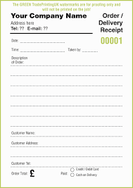 Delivery Receipt Form Template Free