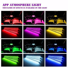 Multi Color Car Interior Music Control Rgb Underdash Neon Strip Lighting Kit