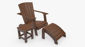 Adirondack Chair Patio Set Modelo 3d