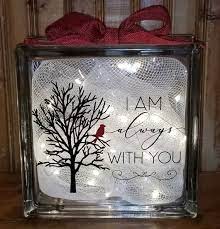 I Am Always With You Memory Glass Block