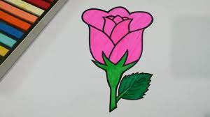 how to draw rose bud step by step l