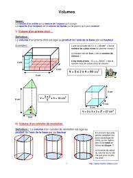 Formule Volume Prisme Droit - Volumes (5ème) | PDF | Le volume | Mesure géométrique
