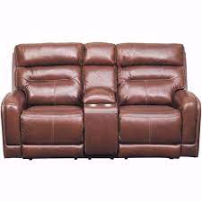 sessom leather power reclining console