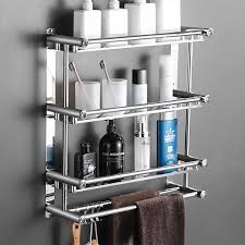 Jx Bathroom Shelf With Towel Bar Towel
