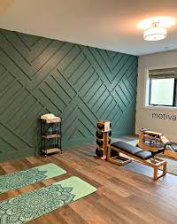 wood panel accent wall