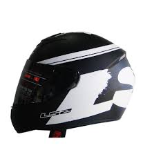 Ls2 Helmet Ff350 Bulky Matte Black White Size 58cms Ece Certified