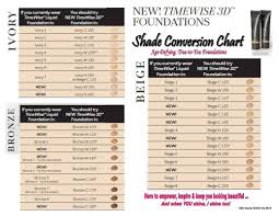Mary Kay Foundation Color Conversion Chart In 2019 Mary
