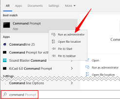 command prompt as administrator