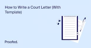 how to write a court letter with