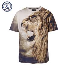 Us 16 43 Brand Clothing Mens T Shirts Fashion 2017 Funny 3d T Shirt Print Animal Lion Tiger Bear Wolf Tshirt Eu Size 3xl Camisa Masculina In